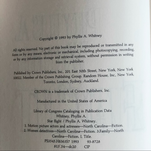 Phyllis Whitney hardback book “Star Flight” - Picture 6 of 6